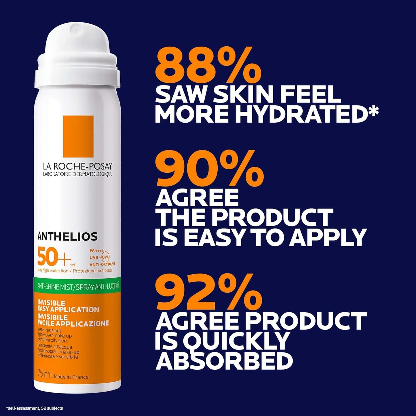 La Roche-Posay Anthelios Invisible Anti-Shine Fresh Mist Spray Sun Screen for Oily Skin SPF50 75Ml