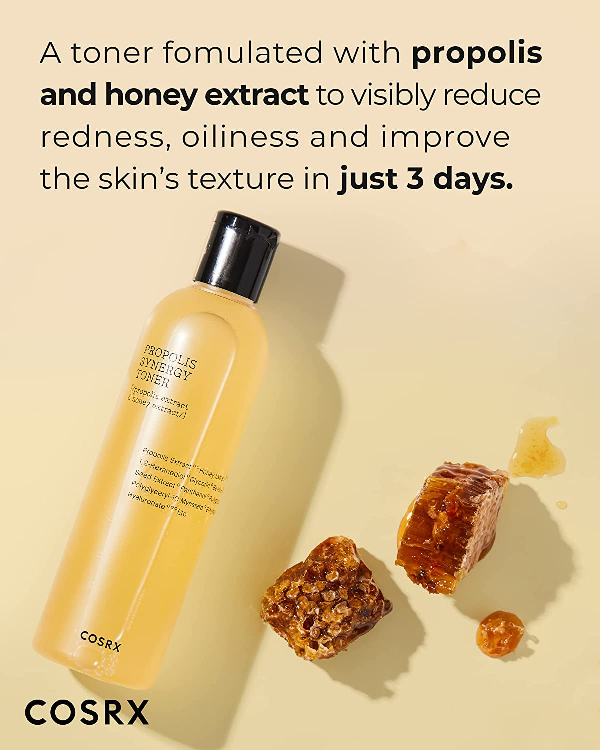 Full Fit Propolis Toner with 72% Propolis Extract - Korean Glow Enhancing Hydrating Essence for Soft, Plump Skin (150ml)