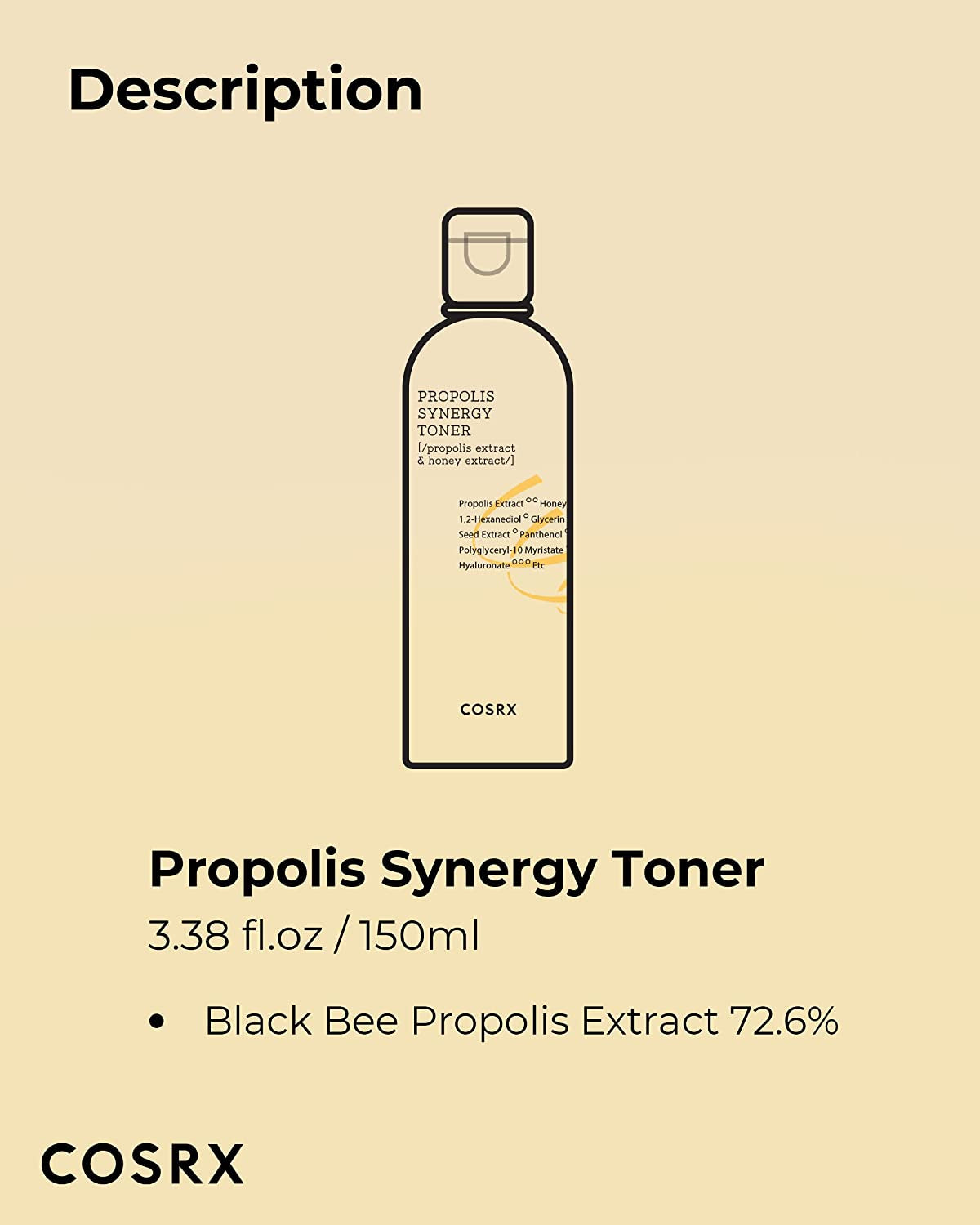 Full Fit Propolis Toner with 72% Propolis Extract - Korean Glow Enhancing Hydrating Essence for Soft, Plump Skin (150ml)