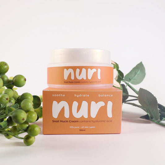 Nuri Snail Mucin Moisturiser Cream - Ultra-Hydrating Formula with 92% Snail Mucin and Hyaluronic Acid for Youthful, Radiant Skin