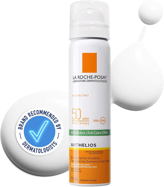 La Roche-Posay Anthelios Invisible Anti-Shine Fresh Mist Spray Sun Screen for Oily Skin SPF50 75Ml