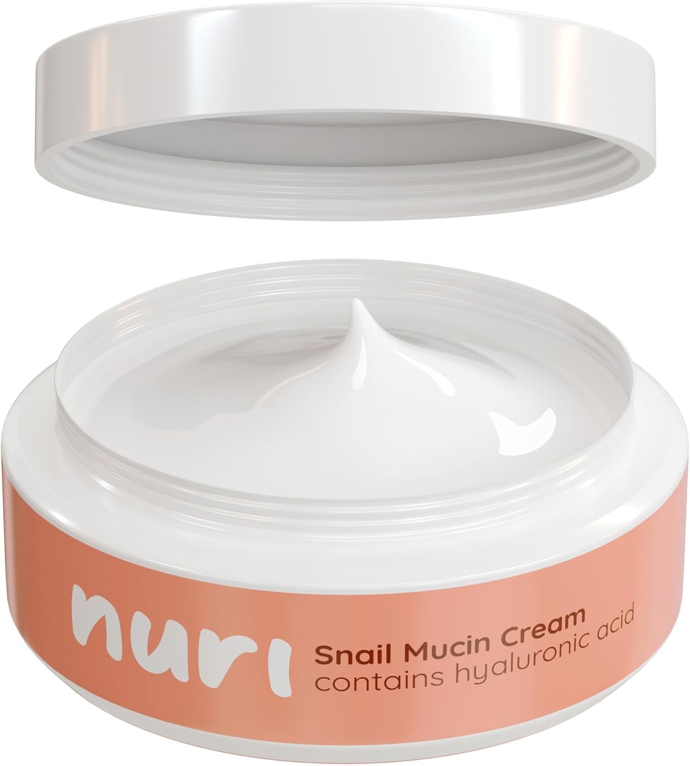 Nuri Snail Mucin Moisturiser Cream - Ultra-Hydrating Formula with 92% Snail Mucin and Hyaluronic Acid for Youthful, Radiant Skin