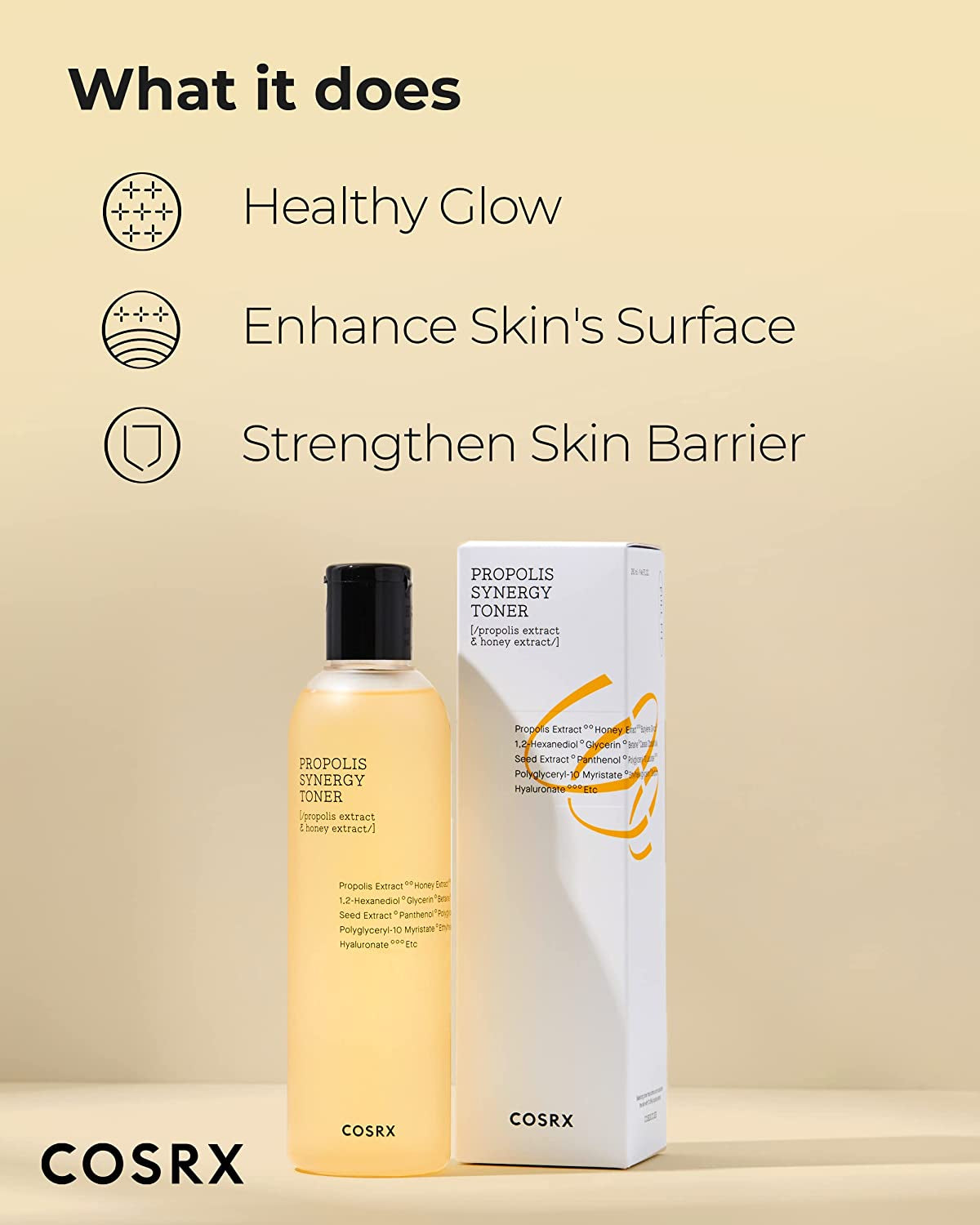 Full Fit Propolis Toner with 72% Propolis Extract - Korean Glow Enhancing Hydrating Essence for Soft, Plump Skin (150ml)